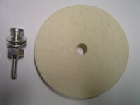 Plstěný lešticí kotouč filc 100x12 se stopkou 6 mm